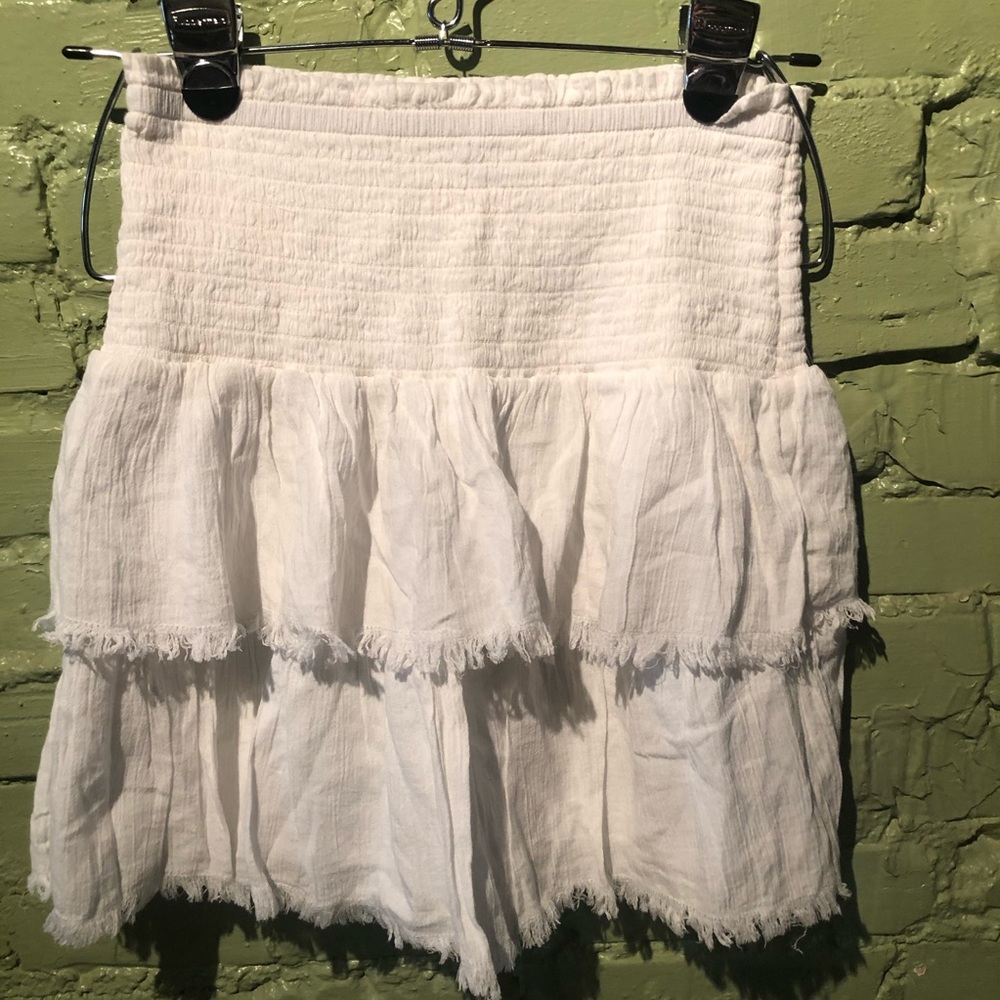 American eagle white tiered pull on skirt XS aerie
